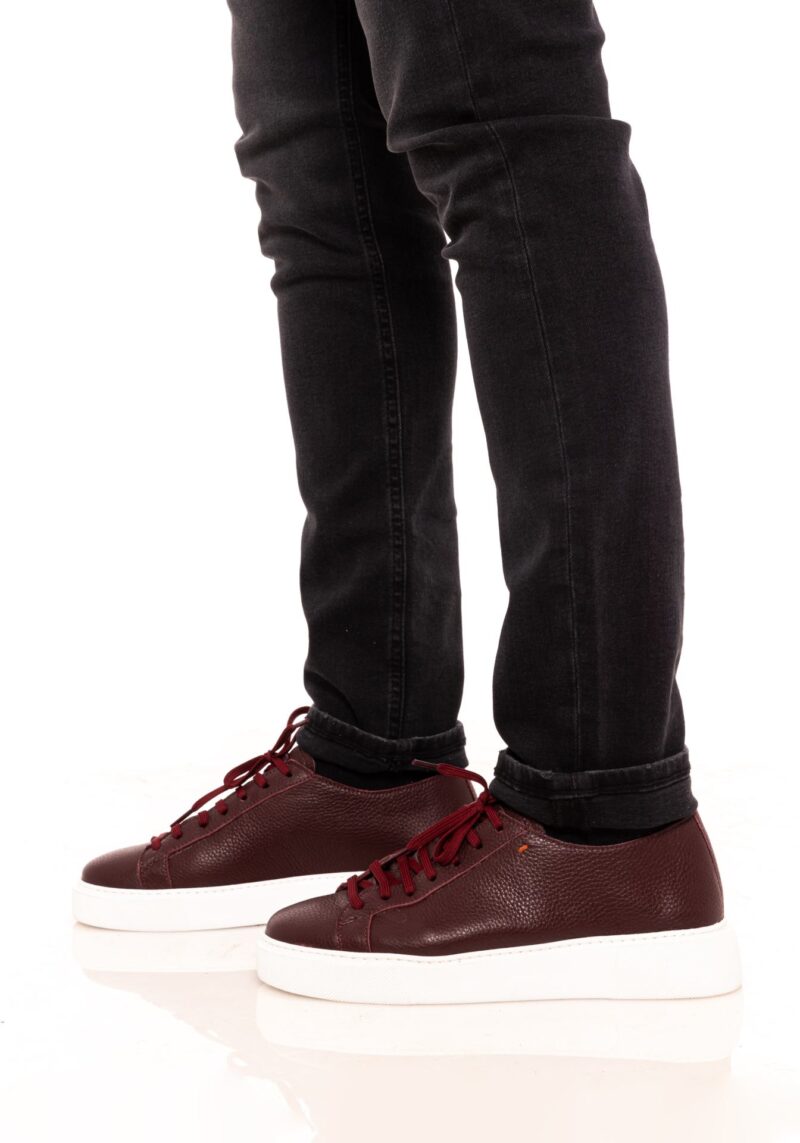 Teniși TRENDS bordeaux din piele moale - Trends By Adina Buzatu