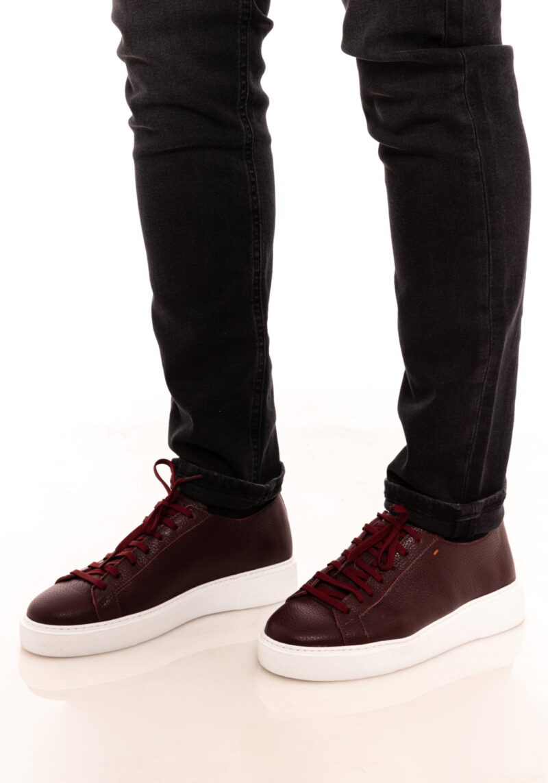 Teniși TRENDS bordeaux din piele moale - Trends By Adina Buzatu