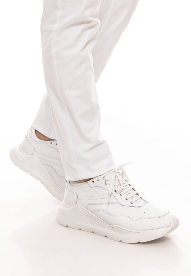 Teniși TRENDS albi din piele naturală - Trends By Adina Buzatu