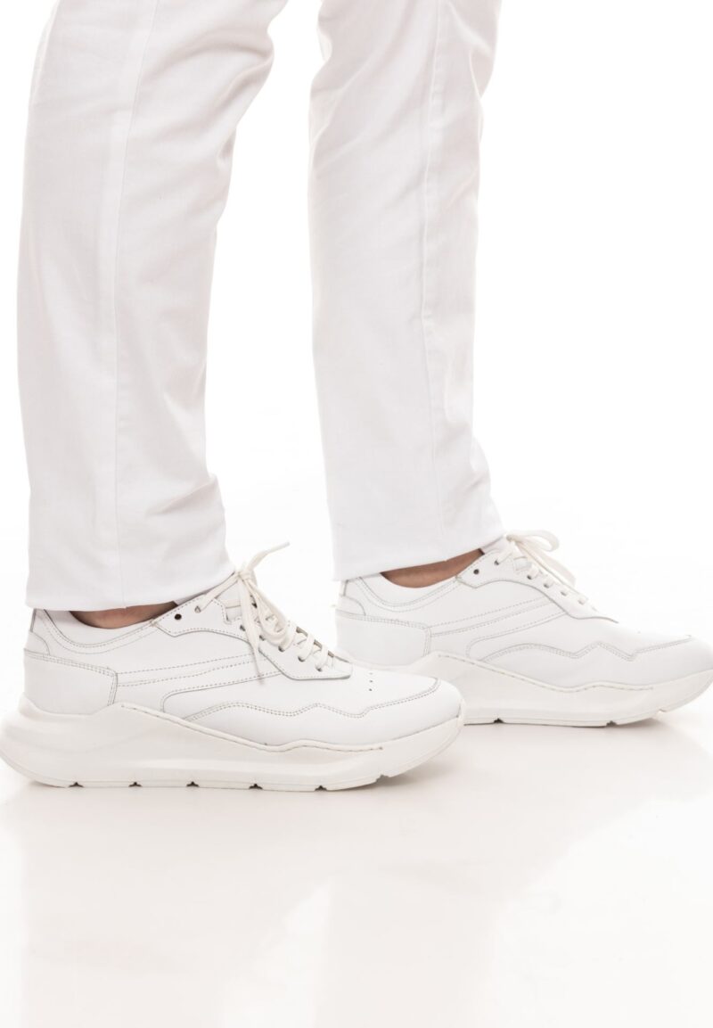 Teniși TRENDS albi din piele naturală - Trends By Adina Buzatu