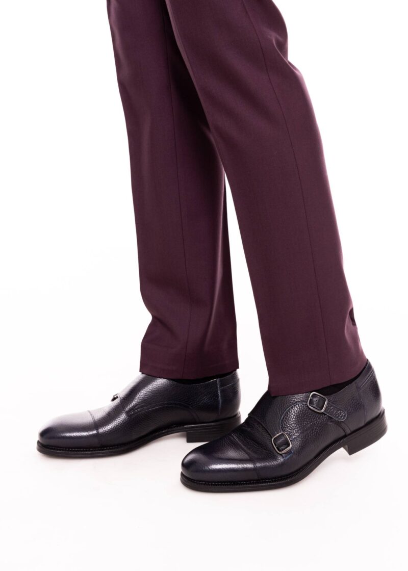 Pantofi TRENDS bluemarin cu două catarame din piele naturală - Trends By Adina Buzatu