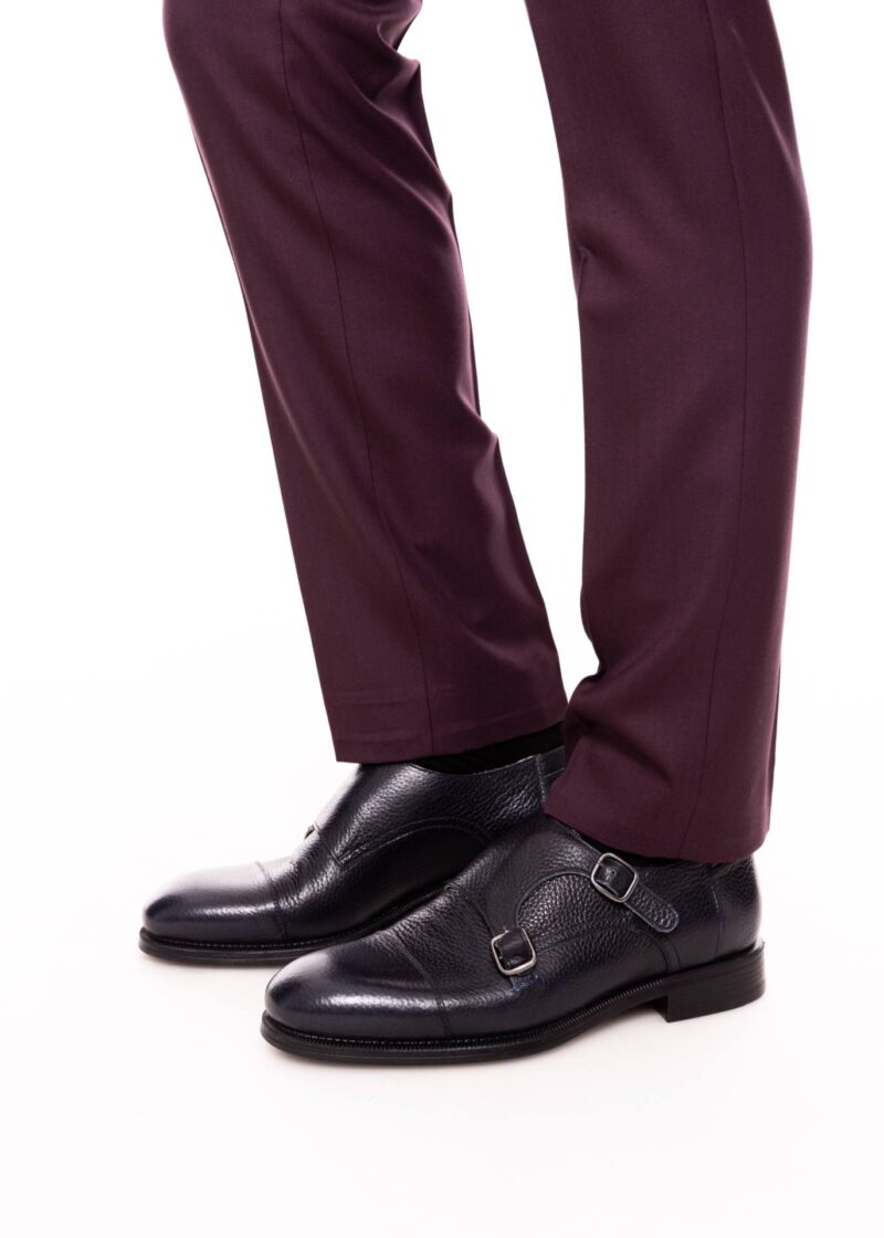 Pantofi TRENDS bluemarin cu două catarame din piele naturală - Trends By Adina Buzatu