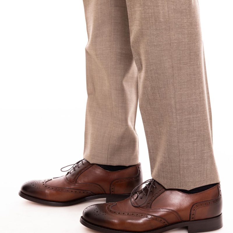 Pantofi TRENDS oxford cognac din piele naturală