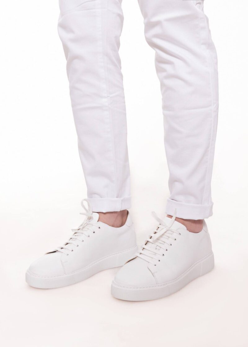 Teniși TRENDS albi din piele naturală - Trends By Adina Buzatu