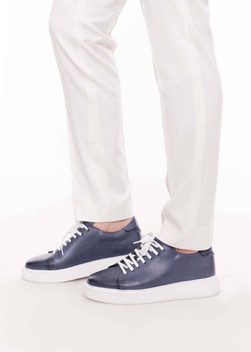 Teniși TRENDS bluemarin din piele naturală - Trends By Adina Buzatu