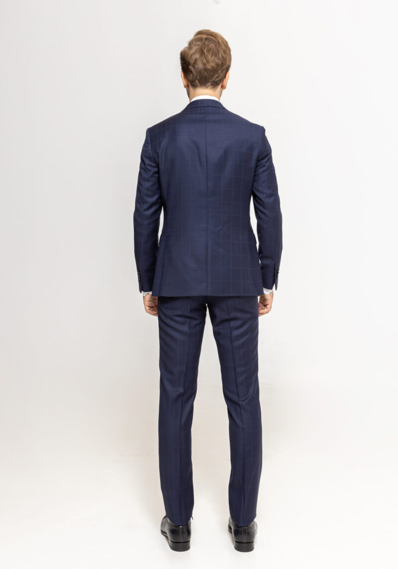 Costum TRENDS bleumarin in carouri bleumarin - Trends By Adina Buzatu