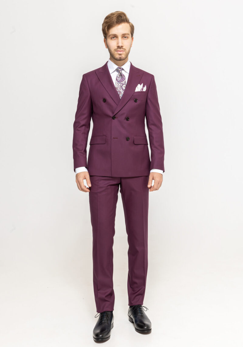 Costum TRENDS pruna double breast - Trends By Adina Buzatu